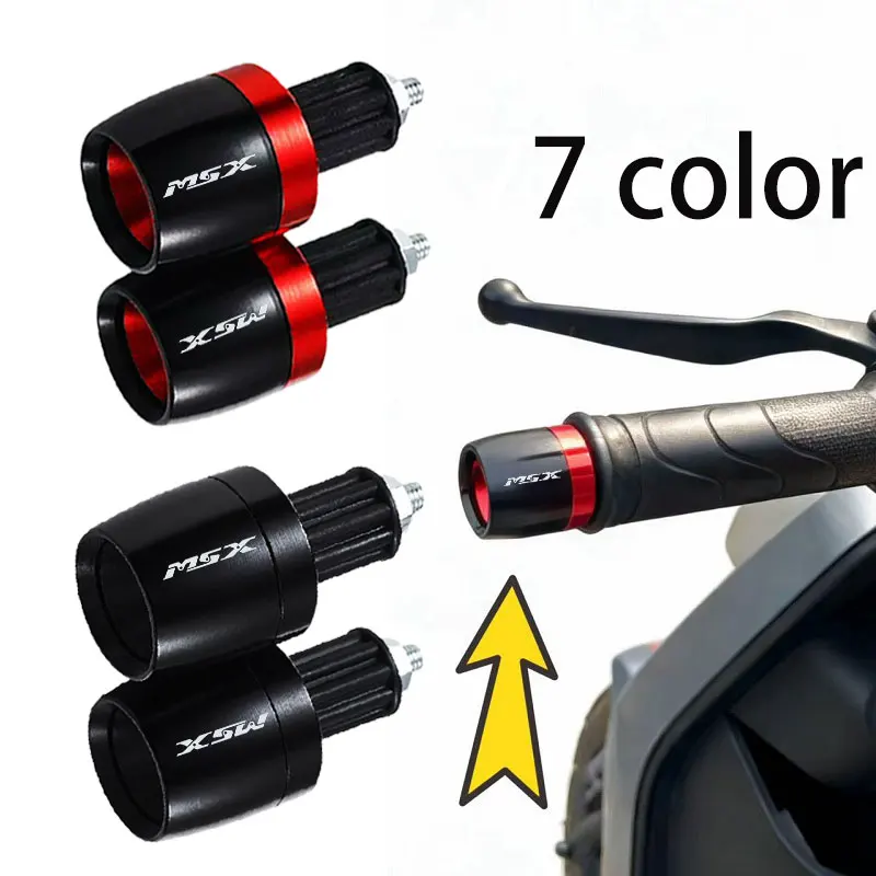 

Motorcycle 7/8" For HONDA GROM MSX 125 MSX125 Handlebar Grips Ends Handle Bar Universal Counterweight Cap Plug Slider Cover