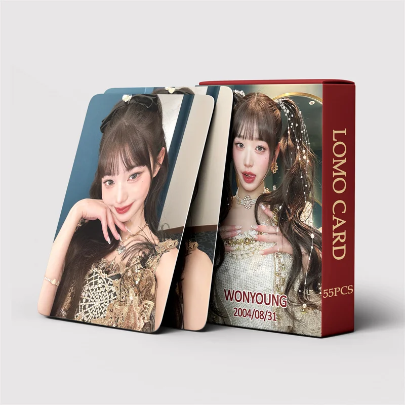 55 Uds KPOPIVE Jang Won Young Album 2024 tarjeta LOMO WonYoung Rei LIZ Leeseo Yujin GAEUL colección de niñas regalo postal tarjeta fotográfica