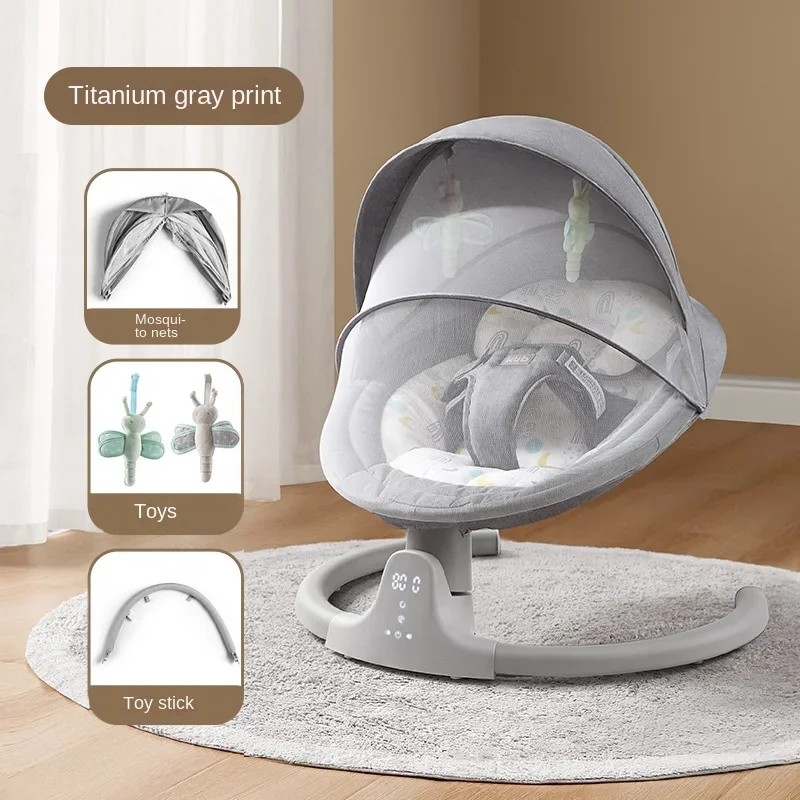 Baby Electric Rocking Bed Baby Rocking Chair Cradle Coaxing Artifact Newborn Soothing for 0-6 Months Babies