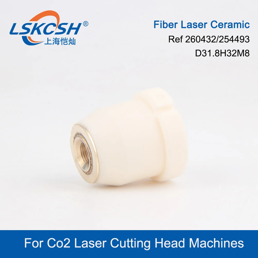 LSKCSH High Quality Laser Ceramic Parts Nozzle Holder 0260432/260432 254493 For Fiber Co2 Laser Cutting Head Machine ECE Nozzle