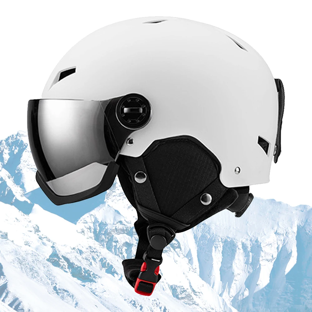 Casco de esquí de invierno con gafas, casco de Snowboard, carcasa protectora ABS, casco de esquí de espuma EPS para hombres, mujeres y jóvenes
