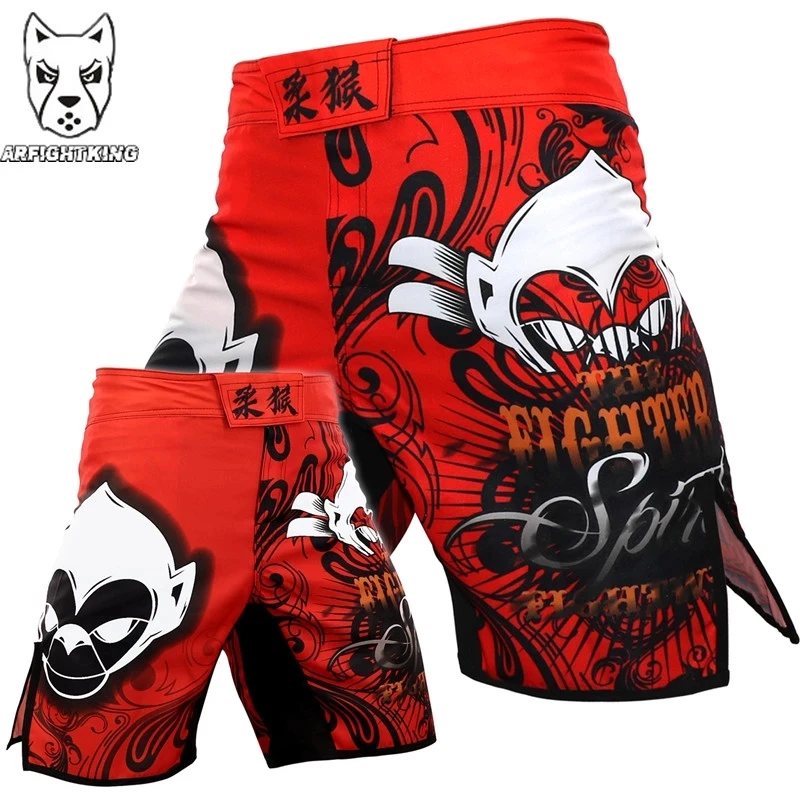 

ARFIGHTKING Mma Monkey Boxing Shorts Clothing MMA Muay Thai Kickboxing Fight Muaythai Men Cheap Sanda Bjj Shorts