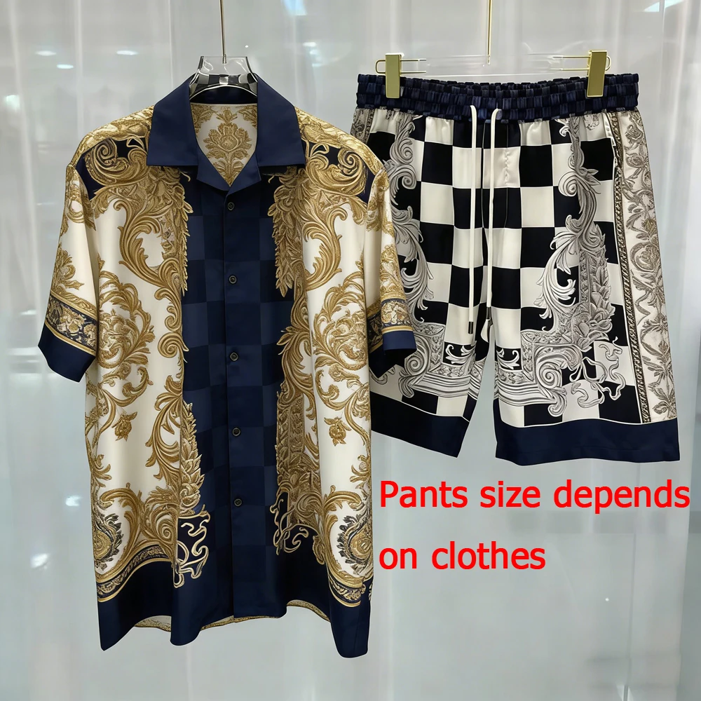 

2026 New Men's Fashion Short Sleeve Shorts Suit Designer Pattern HD Printed Shirt Hawaiian Vacation Men's Clothes Fast Shipping
