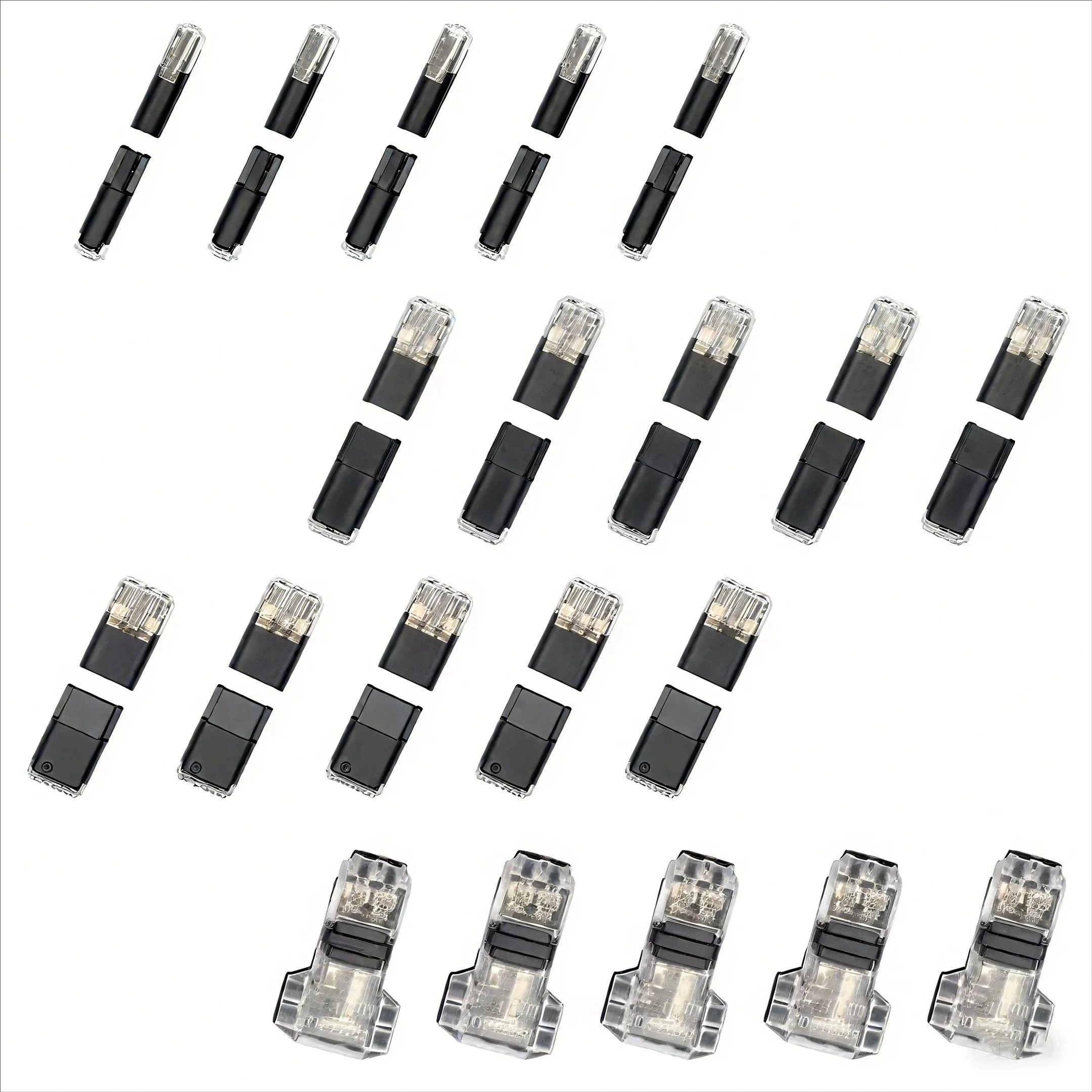 20/50/100 Pieces D1/D2/D3 1/2/3 Pin Wire Connectors, No-Stripping Quick Cable Connectors, Dual Wire Interconnects, Detachabl
