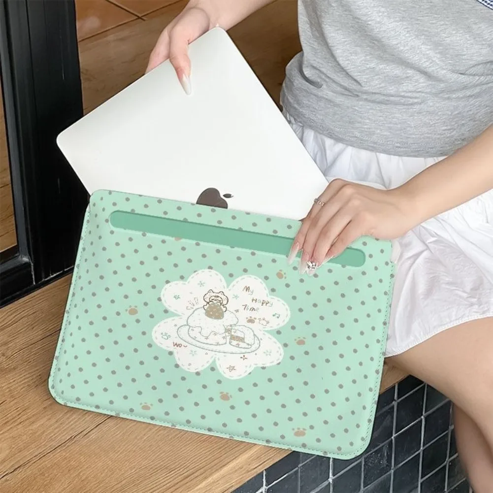 Korean Polka Dot Laptop Bag Travel MacBook Lightweight Computer Inner Cover Storage Briefcase IPad Huawei Xiaomi Laptop Sleeve