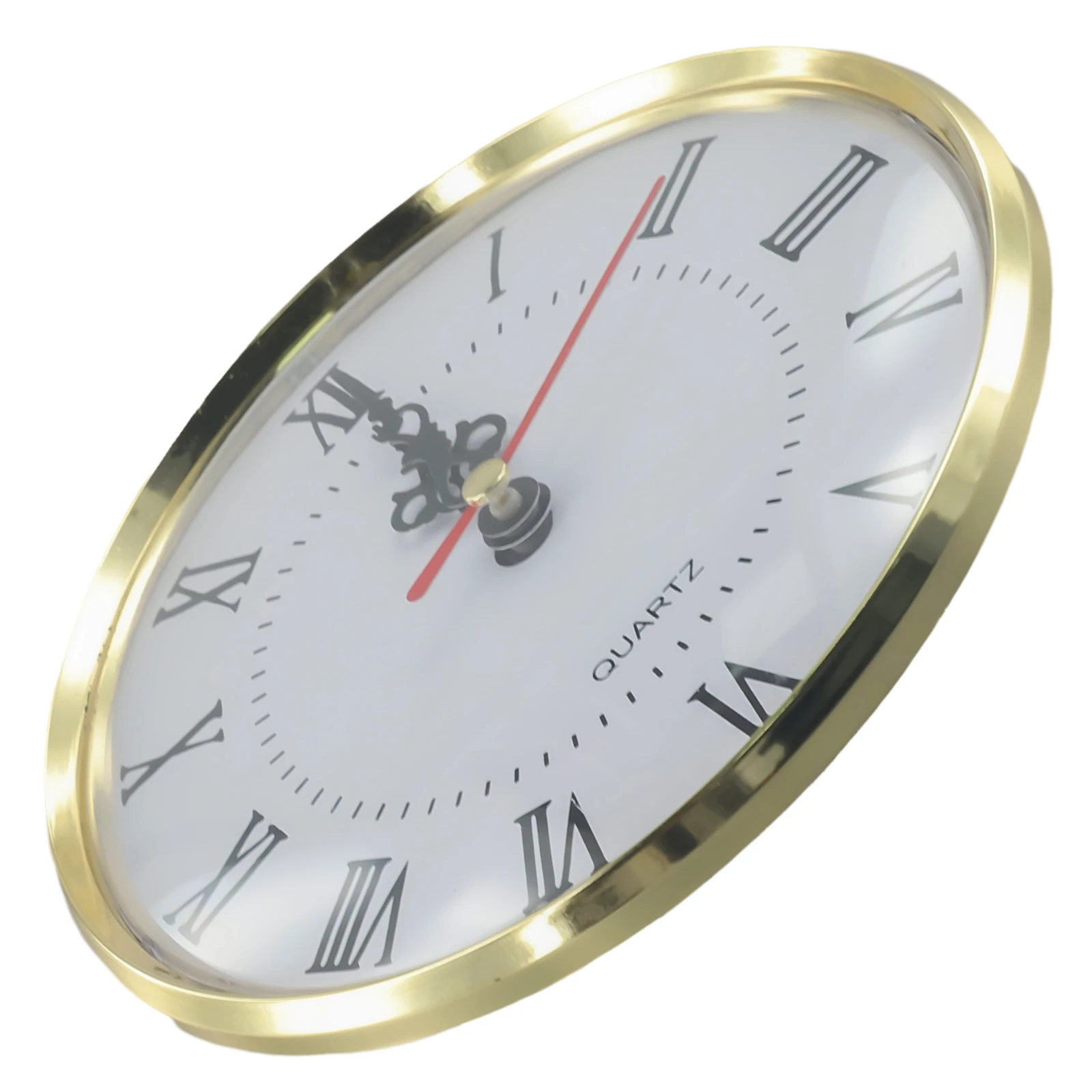 DIY Clock Insert with Roman Numerals Gold/Silver Trim Silent Movement Suitable for DIY or Replacement 130MM Diameter
