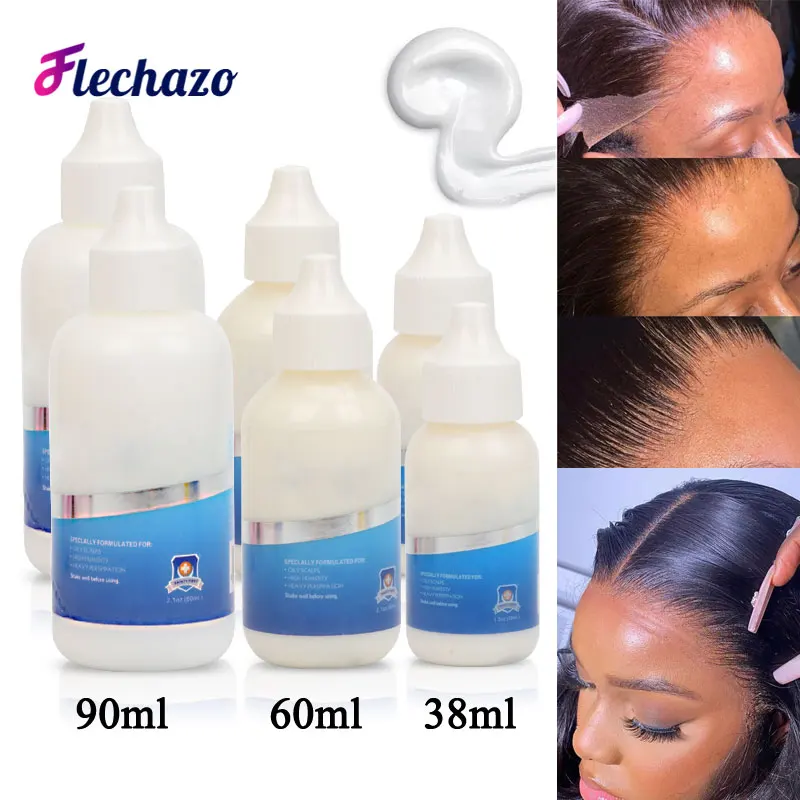 Extreme Hold Lace Glue For Wigs Waterproof Sweatproof Wig Glue Adhesive 38ml 60ml 90ml Invisible Bonding Glue With Remover