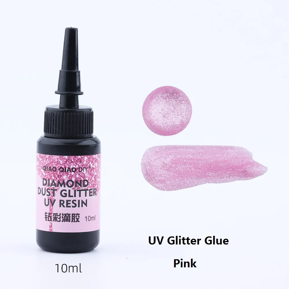 Colored Crystal Glitter Powder Liquid UV Glue DIY Trinkets Pendants Crafts Adhesive Student Handmade DIY Nail Gel Pen Stationery