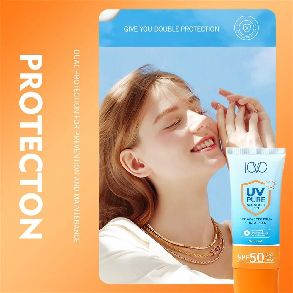 

SPF50 UV Protection Sun Cream Lightweight Moisturizing Solar Blocker Sweatproof Waterproof Anti-Oxidant Sunblock Prevent Sunburn