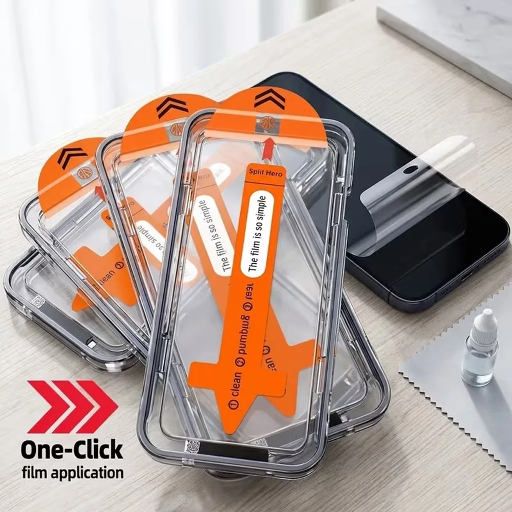4p HD Screen Protectors For iPhone 18 Pro Max 17 16 Applicator Protective Glass 15 14 13 12 11 Air 16e Mini Plus One-click Films