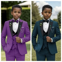 Formal Boys Slim Fit Suits Ring Bearer Outfit Kids Wedding Dress Clothes Fast Delivery Child 4 Pieces Set For Piano Performance