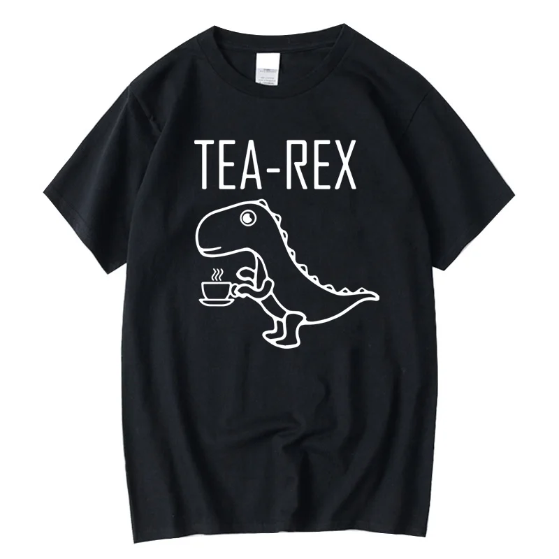 Summer Casual Men's T-shirt Top Quality Cotton Blend Cool Funny Dinosaur Design Printing O-neck For Men T-shirt Male Tee Shirts