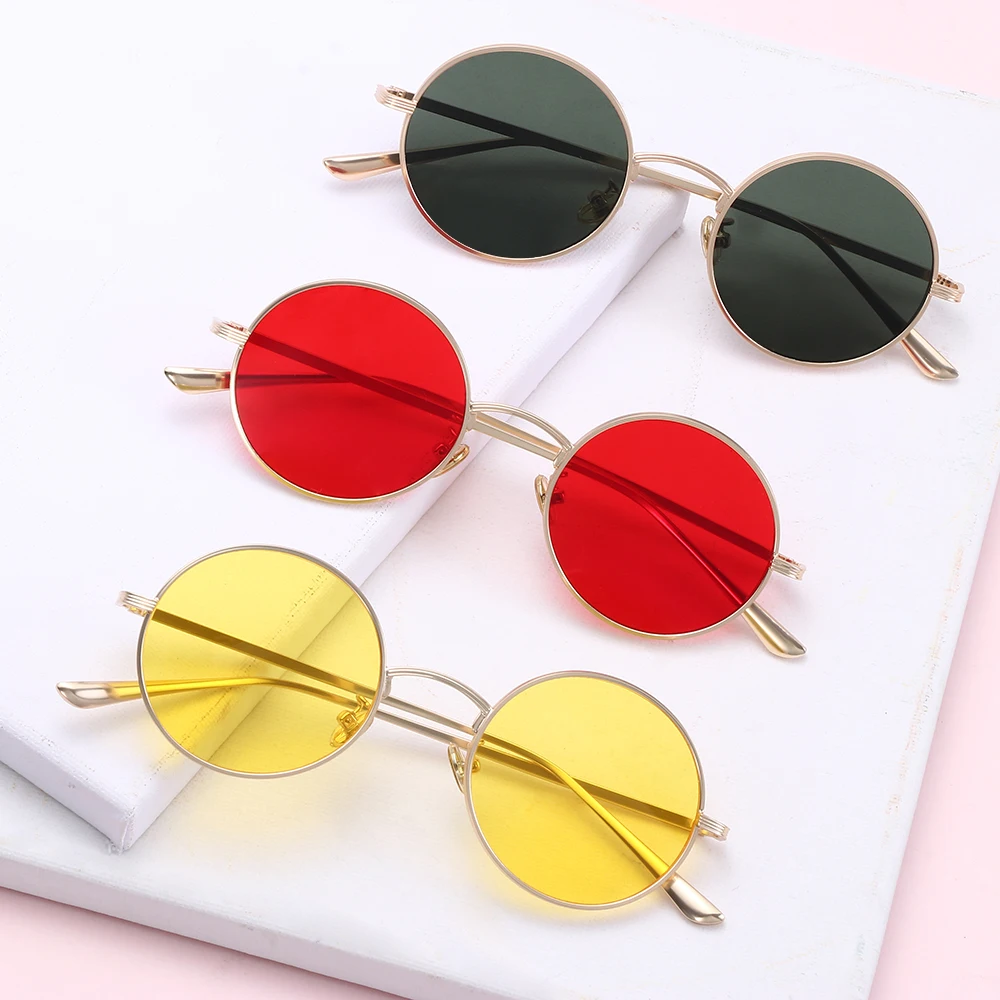 Runde Vintage-Sonnenbrille für Männer und Frauen, Steampunk-Sonnenbrille, Kreisbrille, UV-Schutzbrille