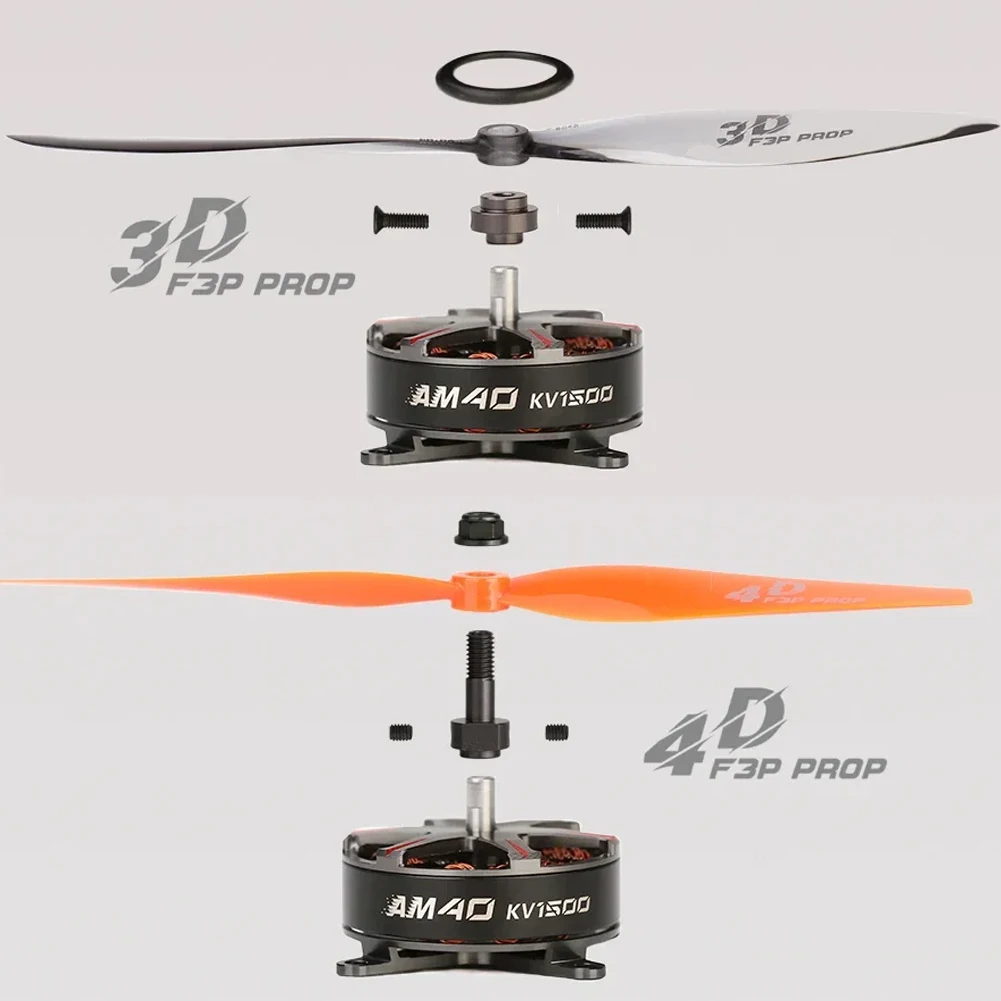 Engrenage métallique à moteur sans balais pour drone d'avion RC à voilure fixe, F3P, AM40, 3D, 4D, 1500KV, 1850KV, 2-3S