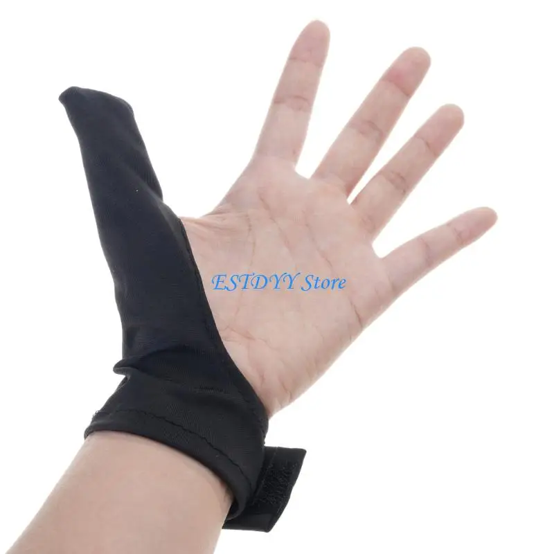 G6DE Black Bowling Thumb Protectors Set Sweat Resistant Flexible For Sports Training