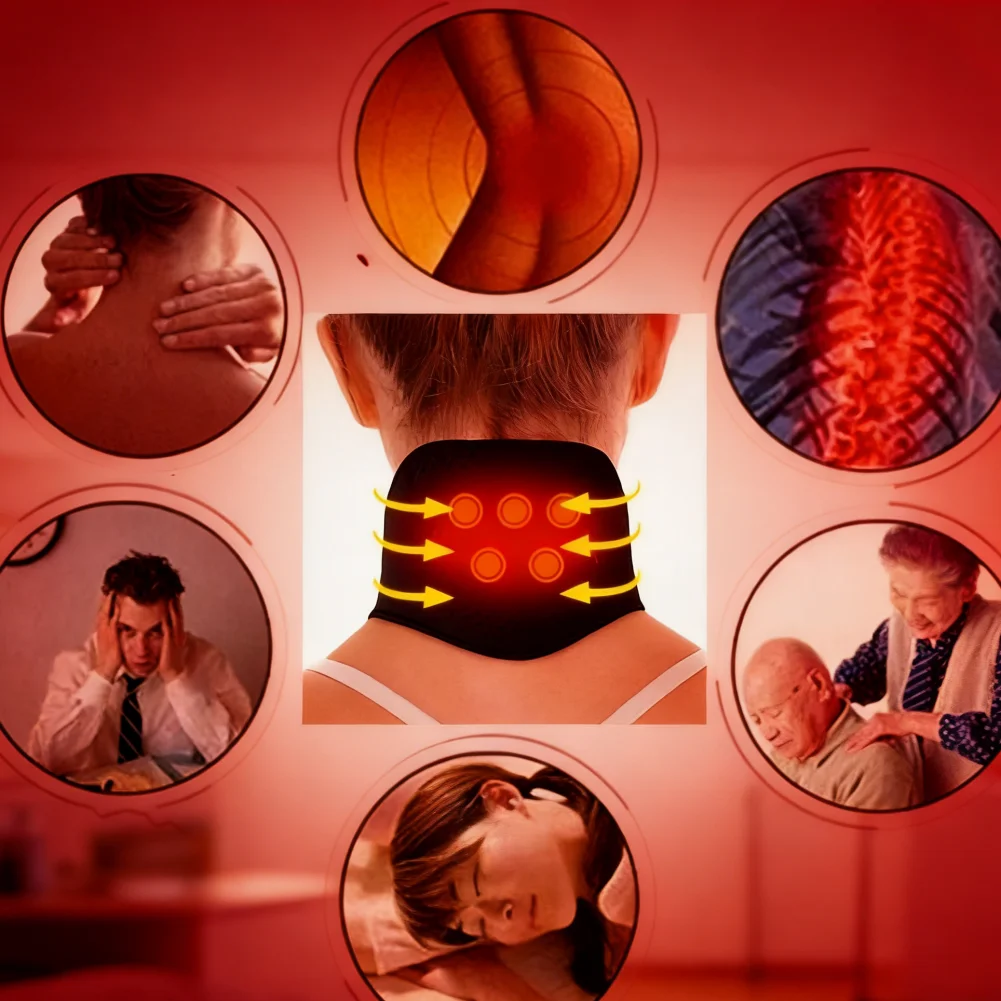 

Самонагревающийся защитный чехол для шеи с теплой турмалиновой магнитотерапией, удобный и мягкий, для снятия дискомфорта в области шеи ﻿