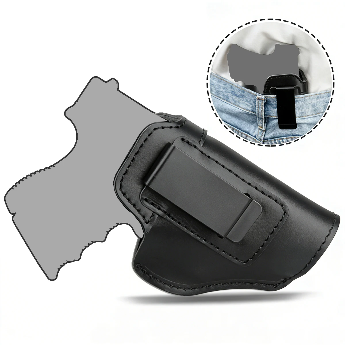 

Left RIGHT Tactical Leather Holster for Concealed Carry Hunting IWB Holsters for GLOCK 17 G19 G43 G43X S g P365 9mm