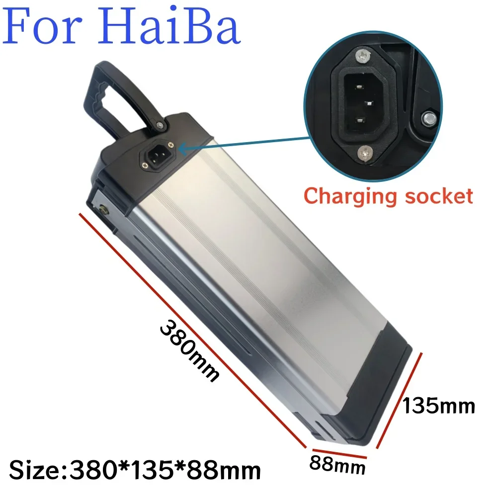 HAIBA-Batterie lithium-ion aste haute puissance, 48V, 10Ah, 15Ah, 20Ah, 1000W, 18650, avec chargeur