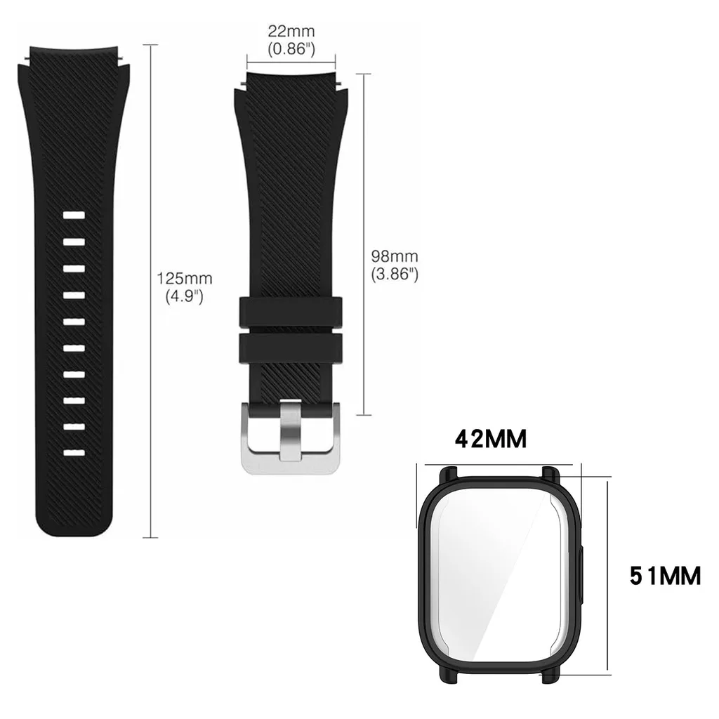 Capa + pulseira de silicone para redmi watch 5 active/lite tpu protetor de tela capa para redmi watch 5 active band esportes pulseira macia