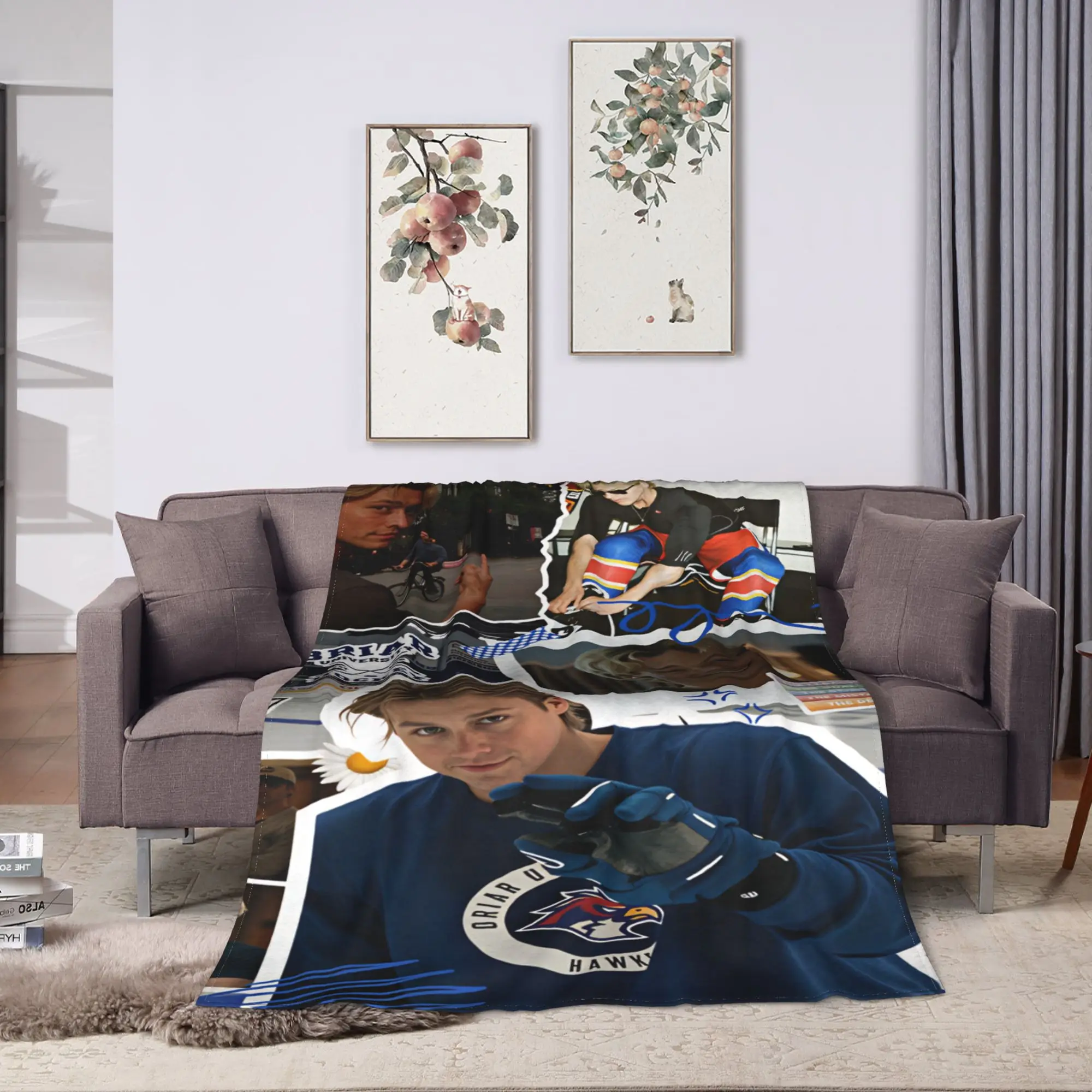Dean Di Laurentis Blanket Off Campus  Super Soft Street For Living Room Airplane Travel Flannel Bedspread Bed Cover