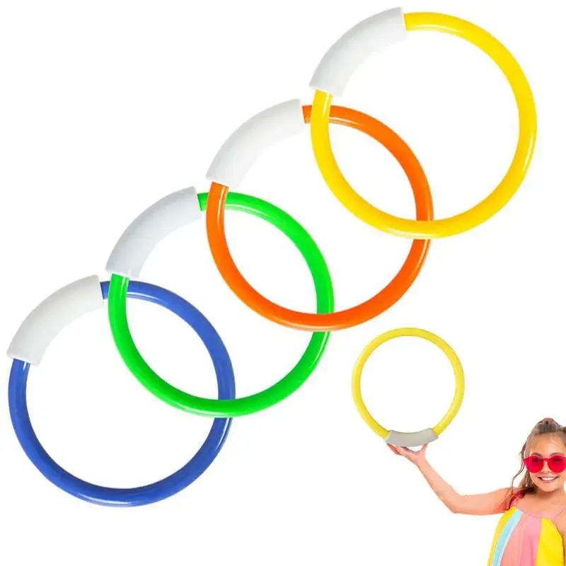 

Diving Game Toys Set Swimming Pool Throwing Toy Dive Swim Rings Underwater Kids Summer Gift Beach Pool Ring Toy For Kid