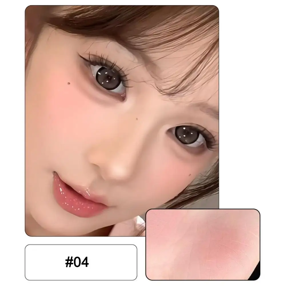 Monochrome Blush Matte Natural Cheek Color Brightening Face กันน้ํา Facial Contouring แต่งหน้า Blush Powder แต่งหน้าแบบนุ่ม