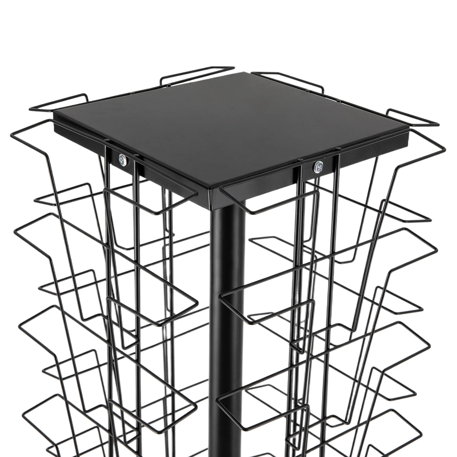 Foldable Magazine Rack with 36 Pockets, Electrostatic Spray Finish, Rotatable for Office, Home & Library Storage