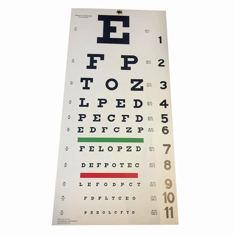 Hang on Wall Optical Snellen Distance Visual Eyesight Tested Chart