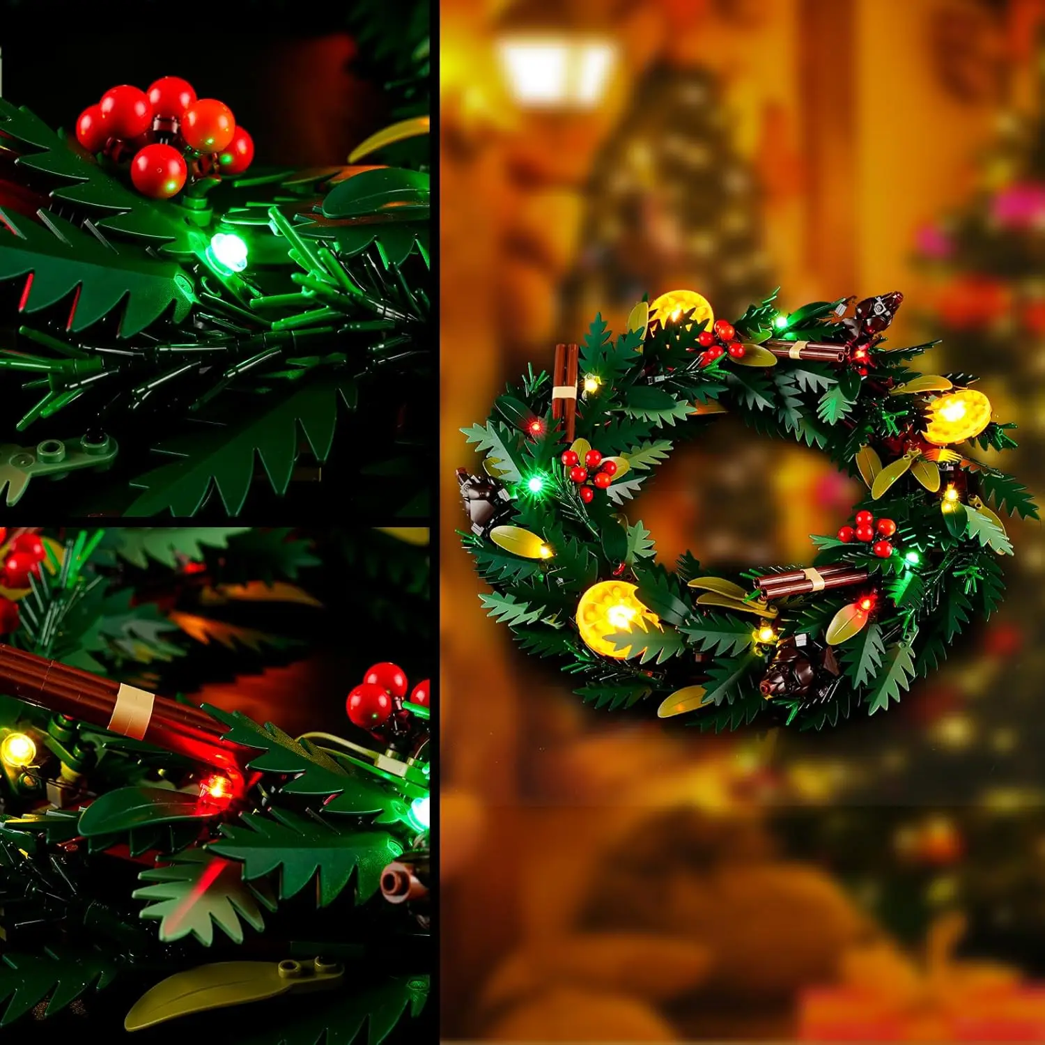 HPROSPER 5V LED Light (No Model) For LEGO 10340 Icons Christmas Wreath Light Up your Building Blocks With Battery box