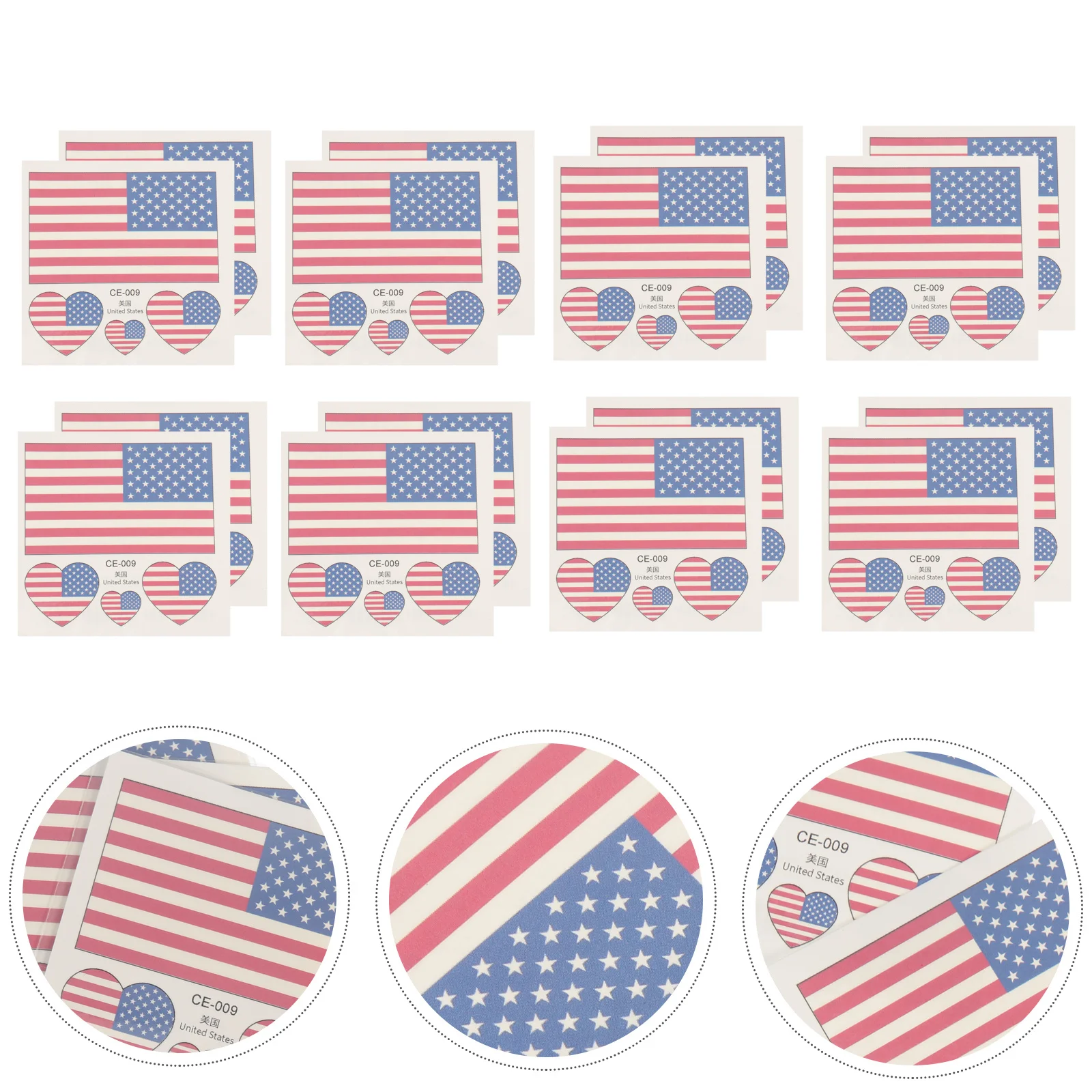 25 قطعة من ملصقات الوجه بعلم أمريكي، أعلام صغيرة للولايات المتحدة الأمريكية، وشم للمهرجانات، هدية رياضية، ملصق للوجه، جسم بلاستيكي متين