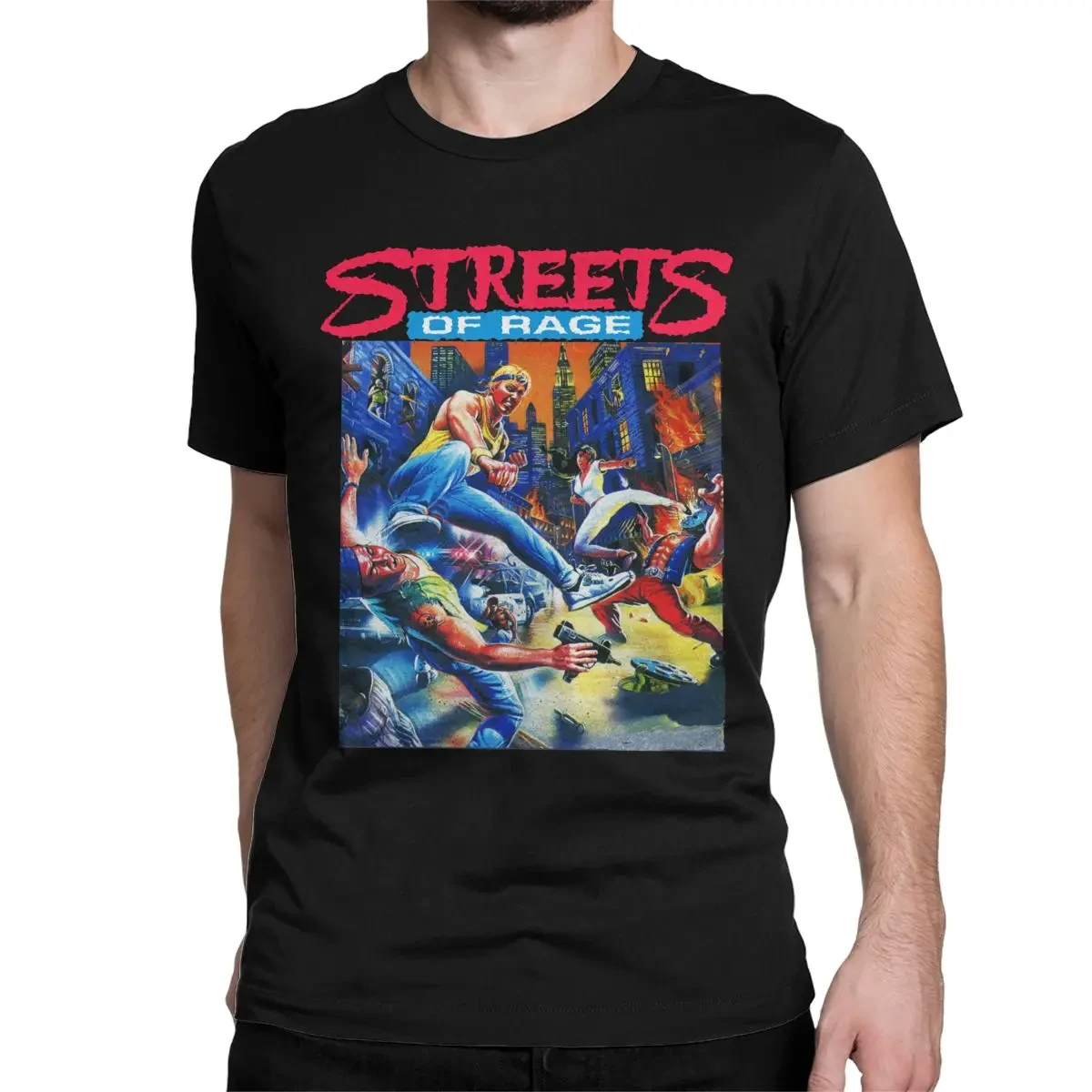 Streets Of Rage Vintage Game T Shirt Men Women Cotton T-Shirts Sega Genesis Boxer Arter Tee Shirt Short Sleeve Tops Gift Idea