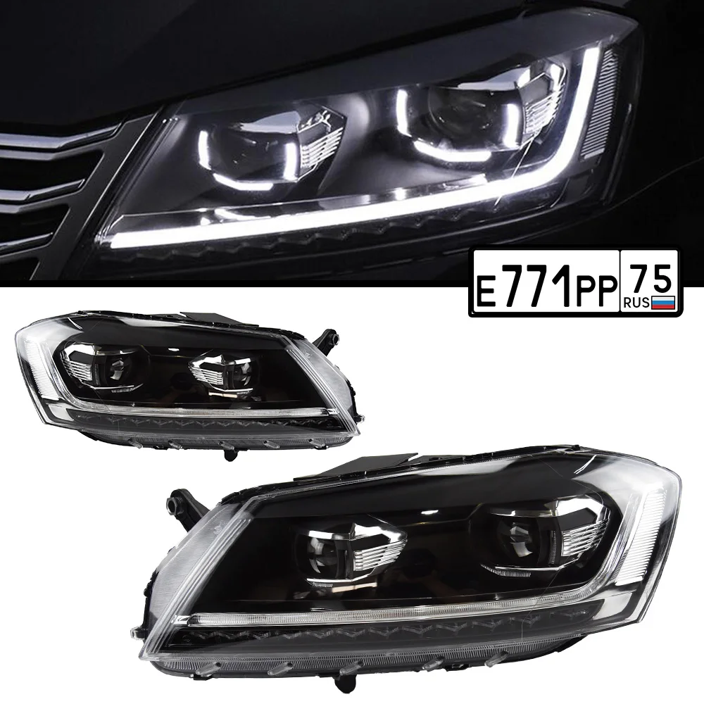 New Maiteng B7 headlight assembly 12-15 B7 modified streamer LED daytime running light xenon lamp 13 14 special