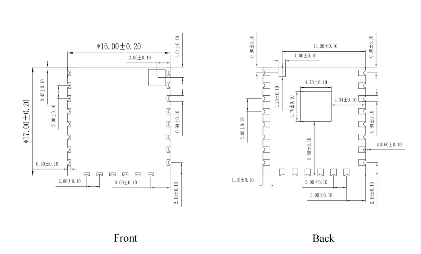 RTL8711 Módulo Soc Bluetooth Dual Band WiFi/BLE5.0 BW20-07S