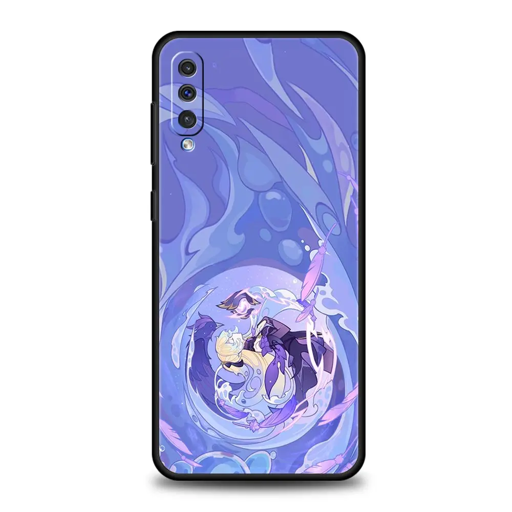 Cute Genshin impact for Samsung Galaxy A52s Phone Case 5G A12 A70 A50 A40 A20s A30 A10s A20e A10 A22 A72 A32 4G A02s Soft Cover