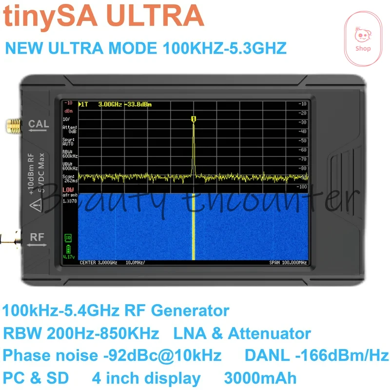 New TinySA ULTRA 100K-5.3GHz Hand Held TinyAnalyzer With Battery   4