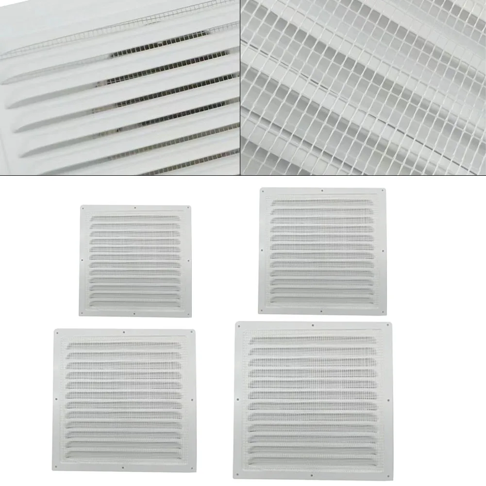 Air Vent Grille Ventilation Cover Metal window Square Vent Insect Screen Cover Aluminum Alloy Heating Cooling Vents Plate