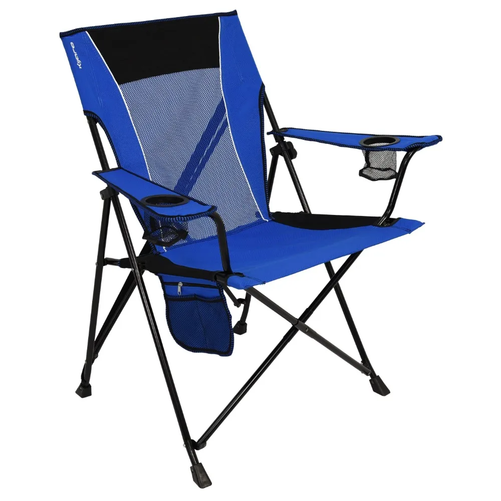 Camping Supplies Blue Dual Lock Portable Camping Chair for Outdoor Free Shipping Folding Beach Chairs Foldable Fishing Furniture