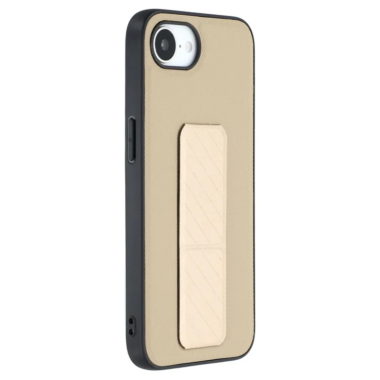 

X-LEVEL For iPhone 16e Case with Kickstand TPU + PU Phone Back Cover Shockproof - Gold