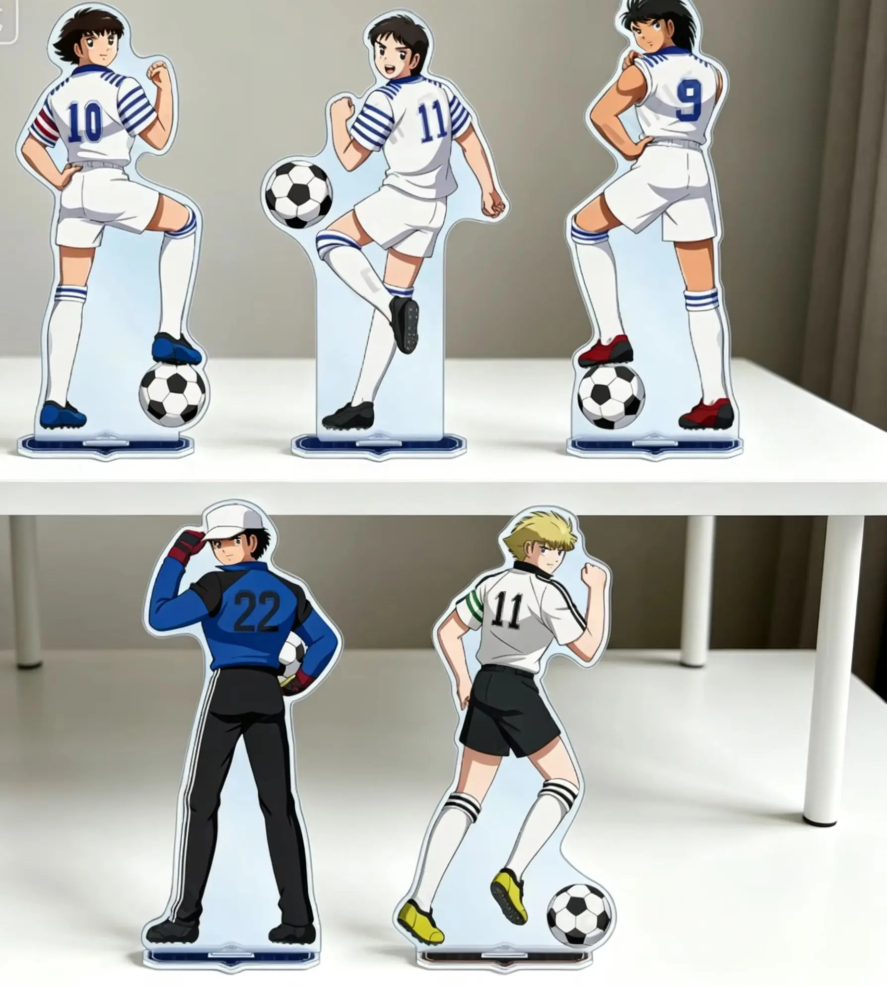 Anime Captain Tsubasa Ozora Tsubasa Combat ShadowVer Acrylic Stand Model Plate Keychains Desk Decorations
