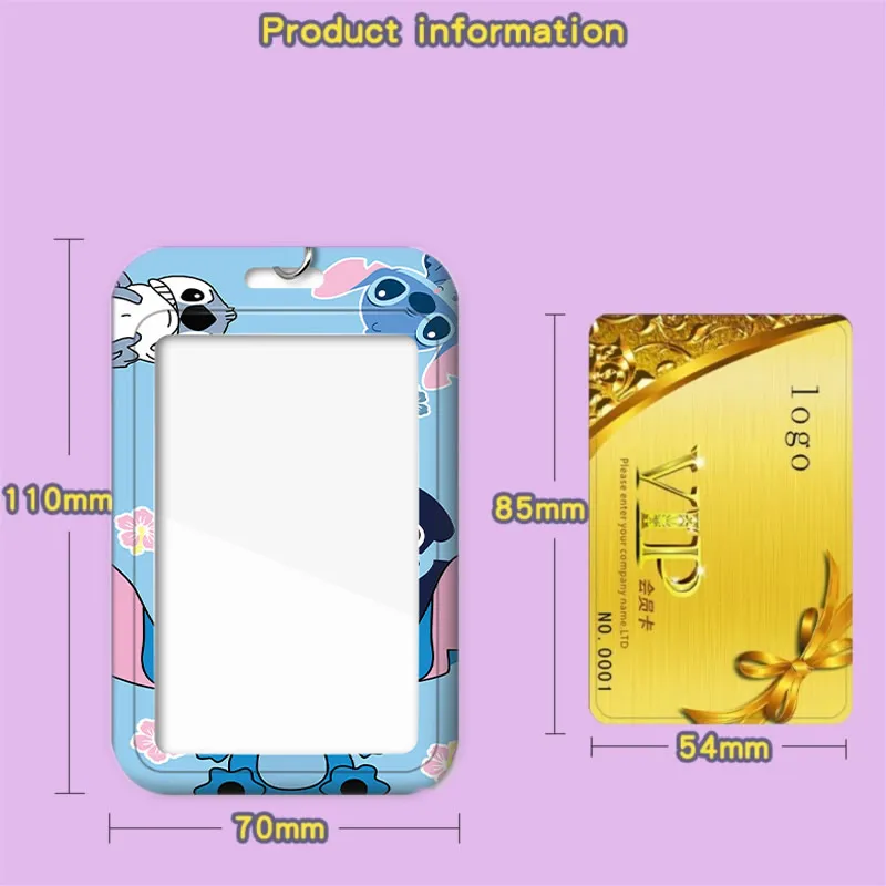 Funda para tarjeta de punto de dibujos animados de Disney, cordón de identificación de estudiante de Anime, tarjetero, tarjeta de autobús, tarjeta de permiso de trabajo, funda protectora, llavero de regalo