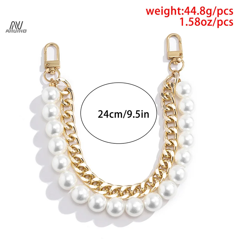 24cm Pearls Chain Strap For Handbag Fashion Accessories For Handbags Handles For Handbag Imitation Pearl Bag Chain Metal Chains image 5