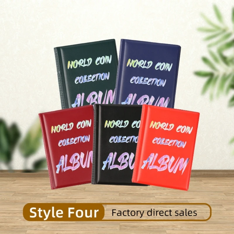 Livro armazenamento moedas 2,9x2,9cm por bolso, para coleção moedas