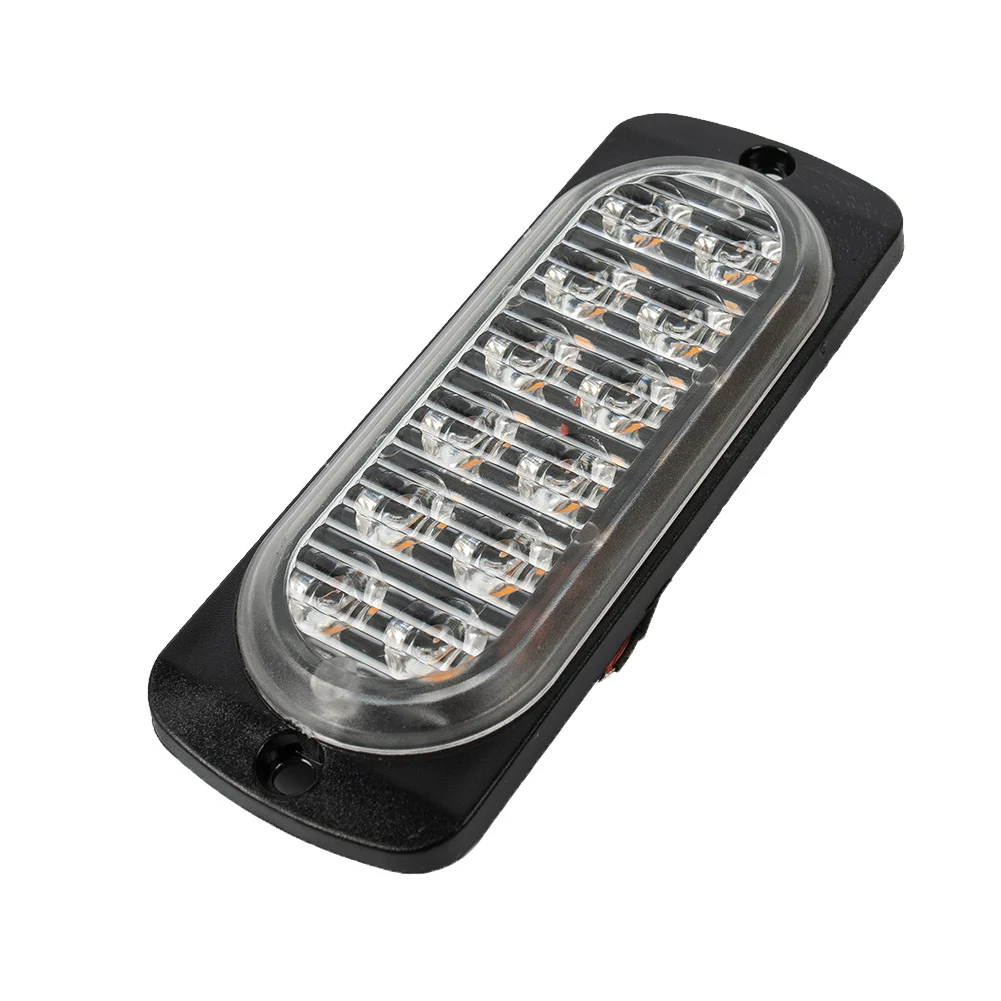 

Car Led Strobe Warning Light 12LED Grille Flashing Side Light DC 12-24V 36W Car Trailer Beacon Lamp Amber Traffic Light