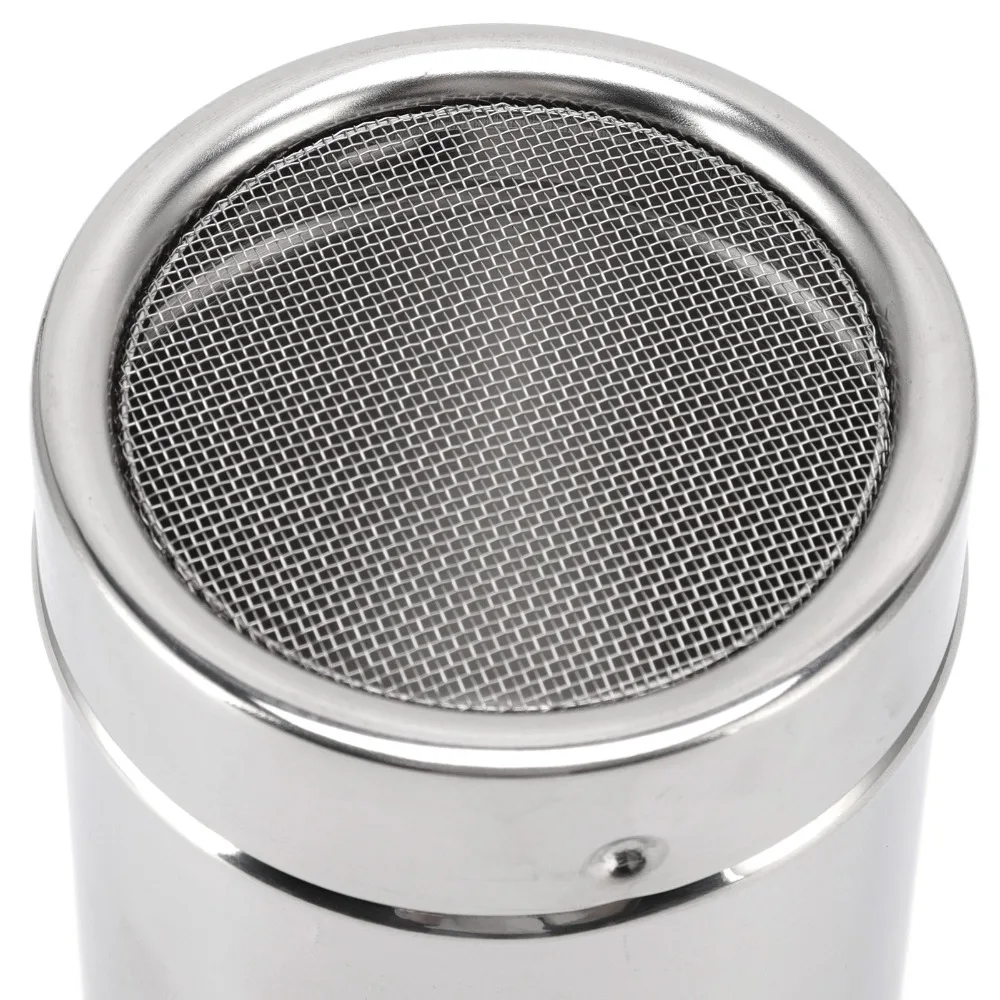 Stainless Steel Powder Sugar Shaker Rustproof Fine Mesh Salt Dispenser Widely Used Food Grade Seasoning Shaker Dredge For Baking
