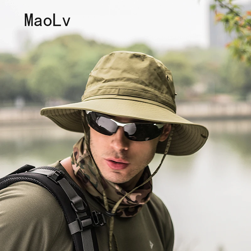 Outdoor Sun Hat for Men Summer Quick Drying Breathable Short Brim Bucket Hat Women Hiking Fishing Safari Visor Cap Gorras