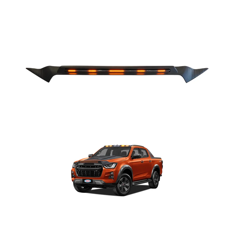 

Bonnet Guard with Streamer Light 4x4 Car Parts Pickup Front Waterproof Auto Accessories for Isuzu D-max RG 2019-