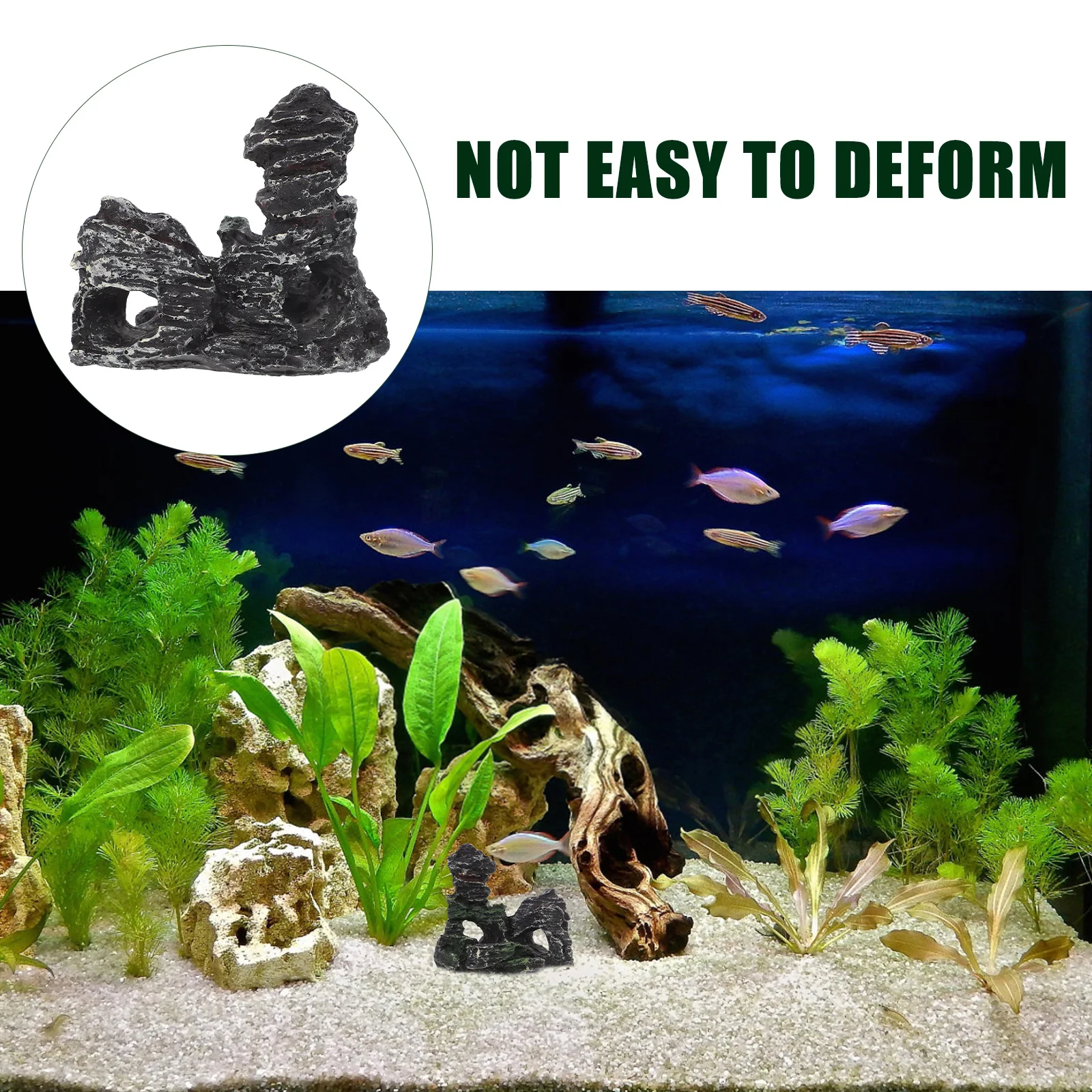 

Resin Fish Tank Rockery Simulation Cave Landscape Aquarium Decoration Rockery Durable Natural Aquarium Fish Tank Decor