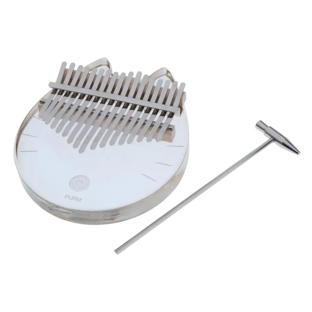 Kalimba 17 Key Acrylic Transparent Thumb Piano Crystal Mini Musical Instrument for Kids Beginners Home Studio view 4