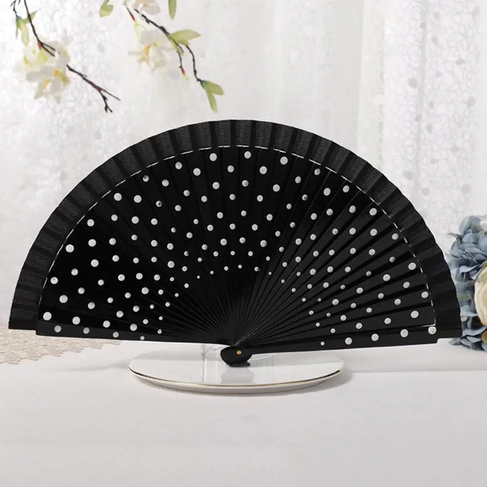 Dancing Fan Long-lasting Decorative Fan Multicolor Decoration  Practical Dot Print Dancing Fan