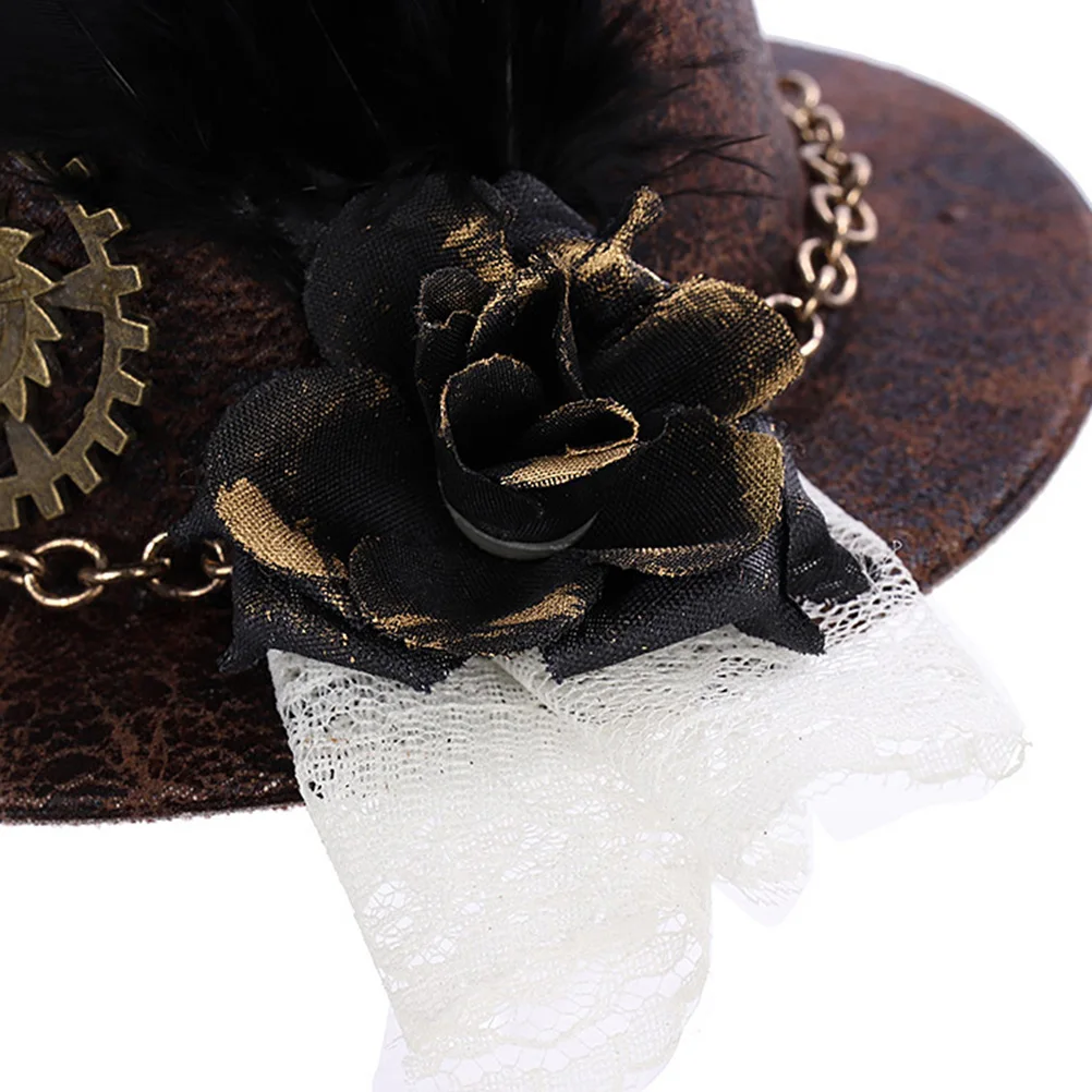 

Mini Hat Hair Clip Goth Punk Accessory Barrette Gothic for Different Colors Hairpin Lady Christmas Lightweight
